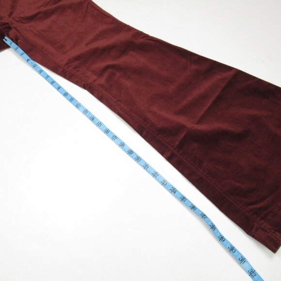 Anthropologie Pilcro Pull-On Mid-Rise Retro Flare Velvet Jeans Chestnut 27 - Picture 7 of 9